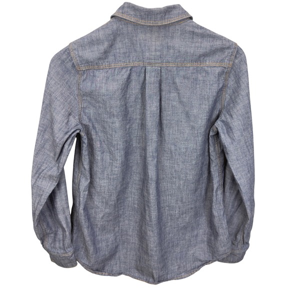 Boden Womens Size 4 Chambray Button Down Shirt Blue Casual Preppy Coastal - Picture 2 of 4